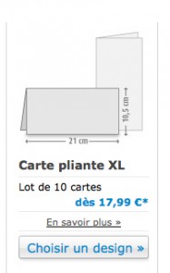 Carte pliante XL